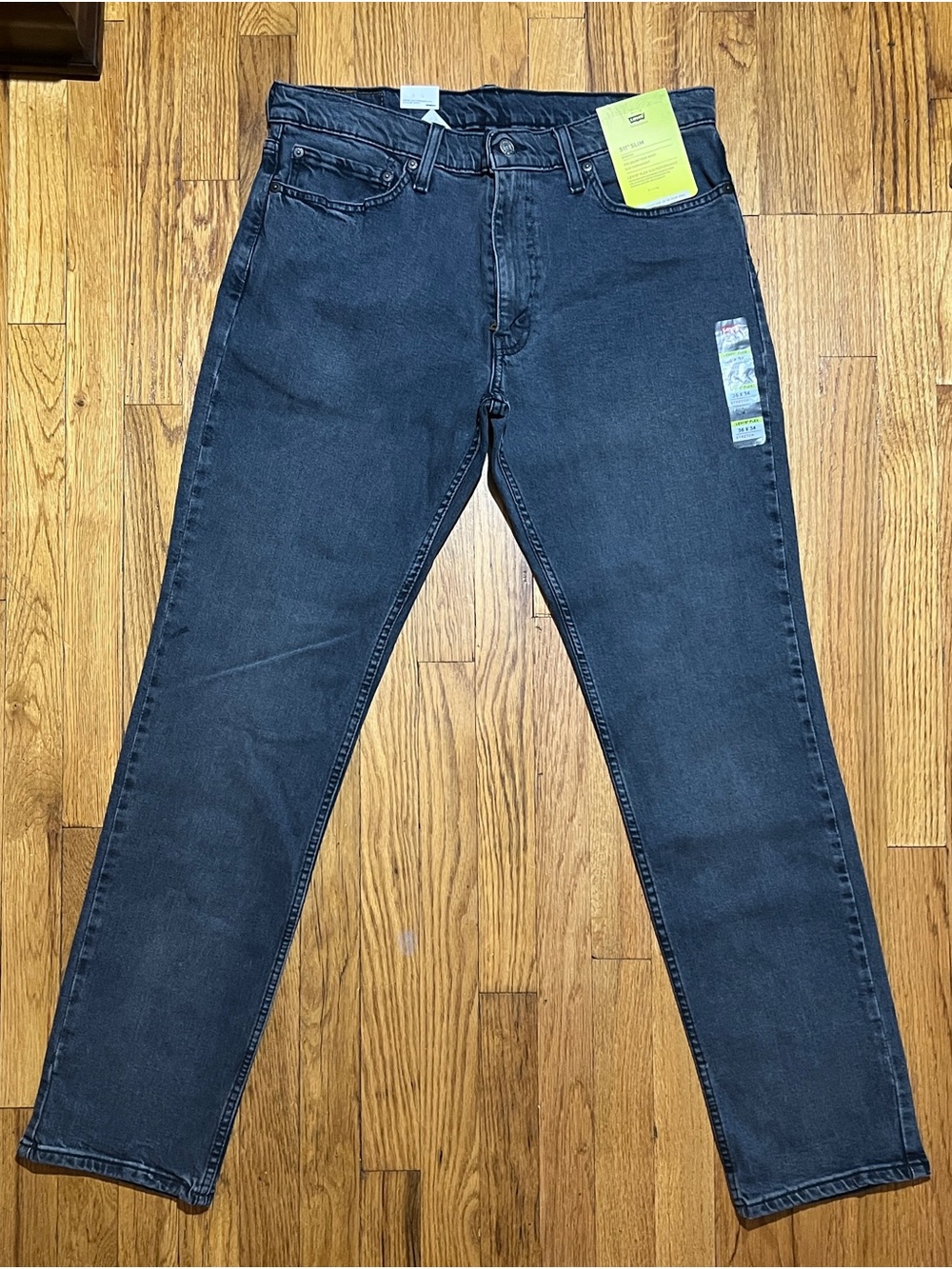 Levi's Men's 511 Black Dark Wash Denim Slim Tapered Mid Rise Stretch 5-Pocket